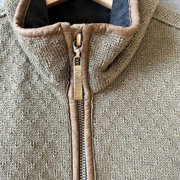 Dale of Norway Vest Olive Green Wool/Brown Quilted Zip Water Repellent-Women's S - Picture 3 of 12